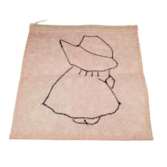 Vintage Handmade Holly Hobbie Quilt Panel Fabric Wall Decoration Hanging 13" - Picture 2 of 3